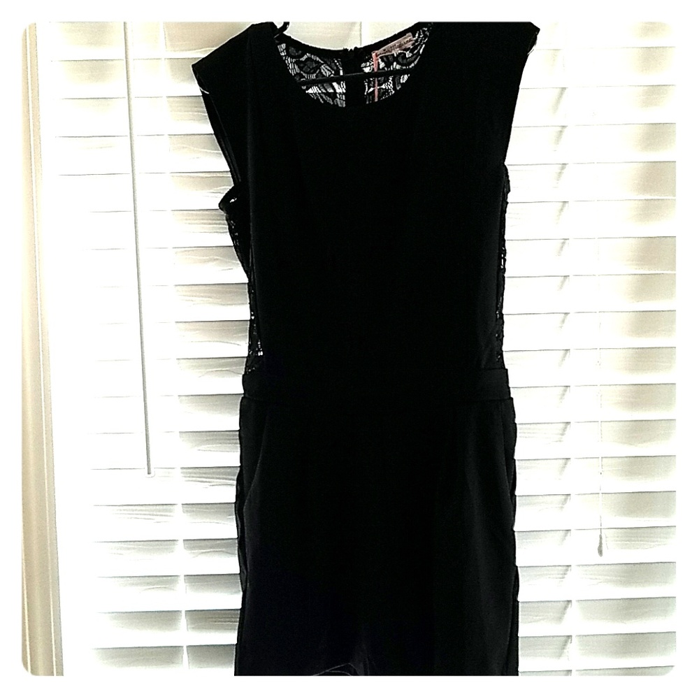 Black romper with lace